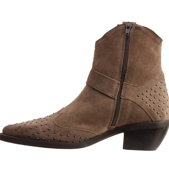 New! EMANUELE CRASTO Suede Western Italian Leather Boots Sz 8 - Picture 4 of 6